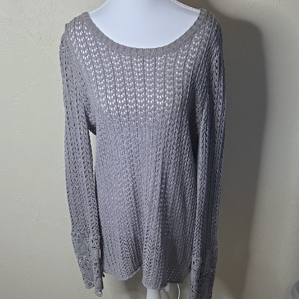 Charming Charlie Gray Knit Sweater Top